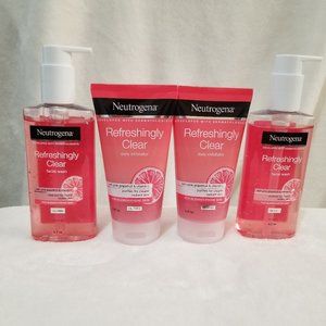 Neutrogena Refreshingly Clear 2 Daily Exfoliator 5.07 oz. + 2 Facial Wash 6.7 oz